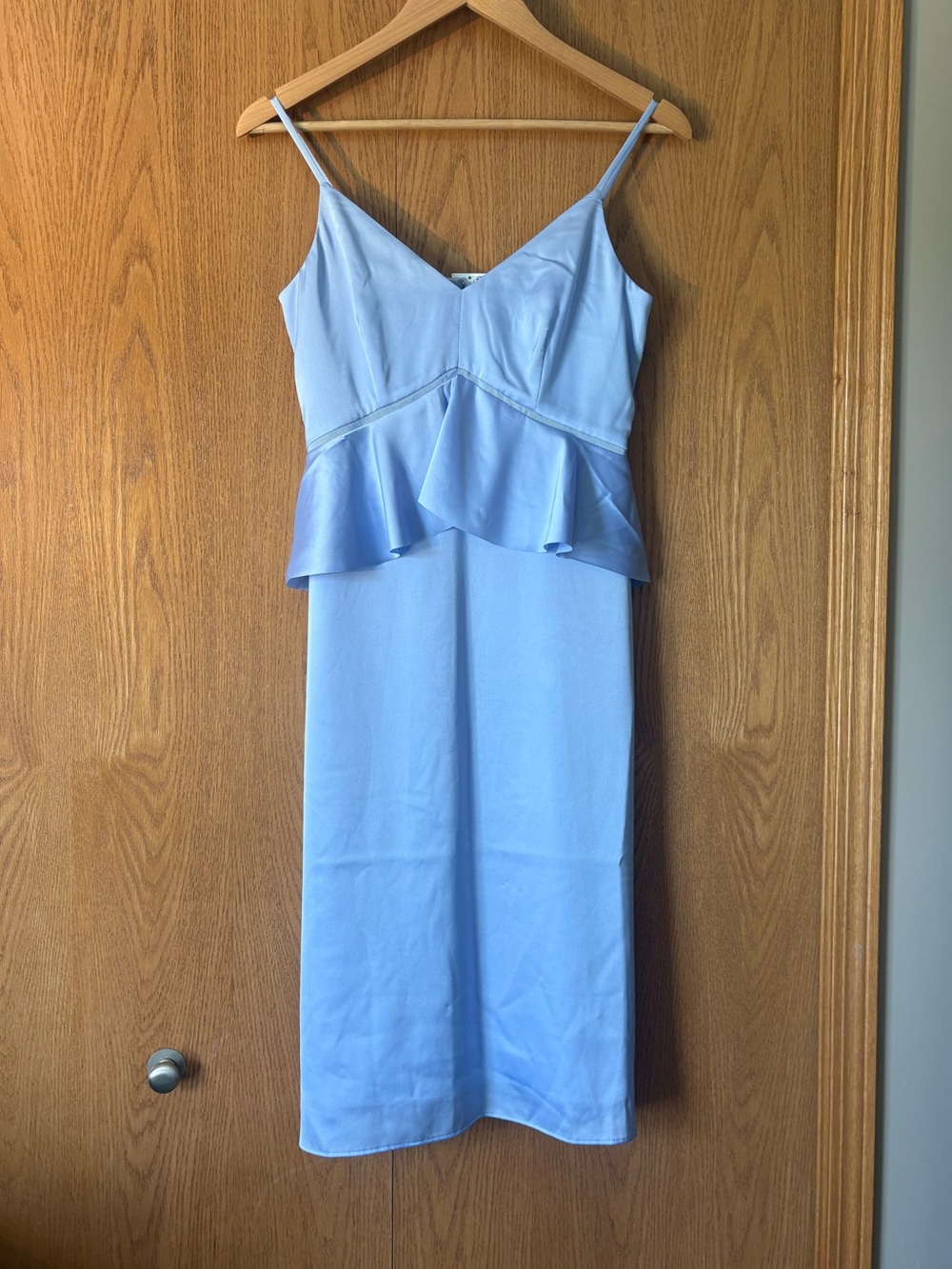 Banana Republic Light Blue Peplum Midi Dress